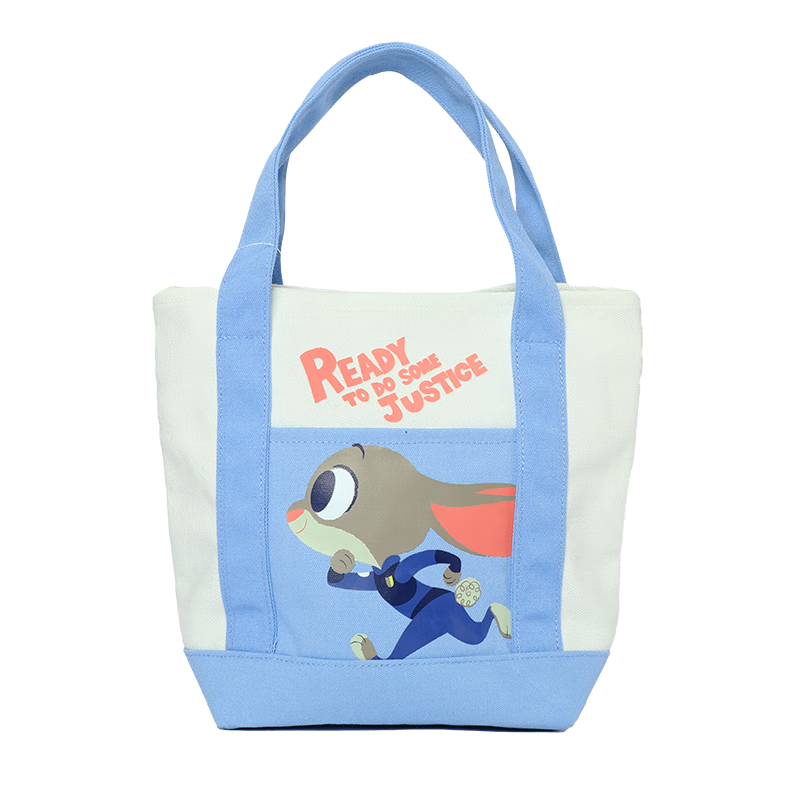 Disney Women's Mini Canvas Handbag, Cartoon Canvas Bag, Judy Blue And White Commuter Purse, Birthday Gift for Wome