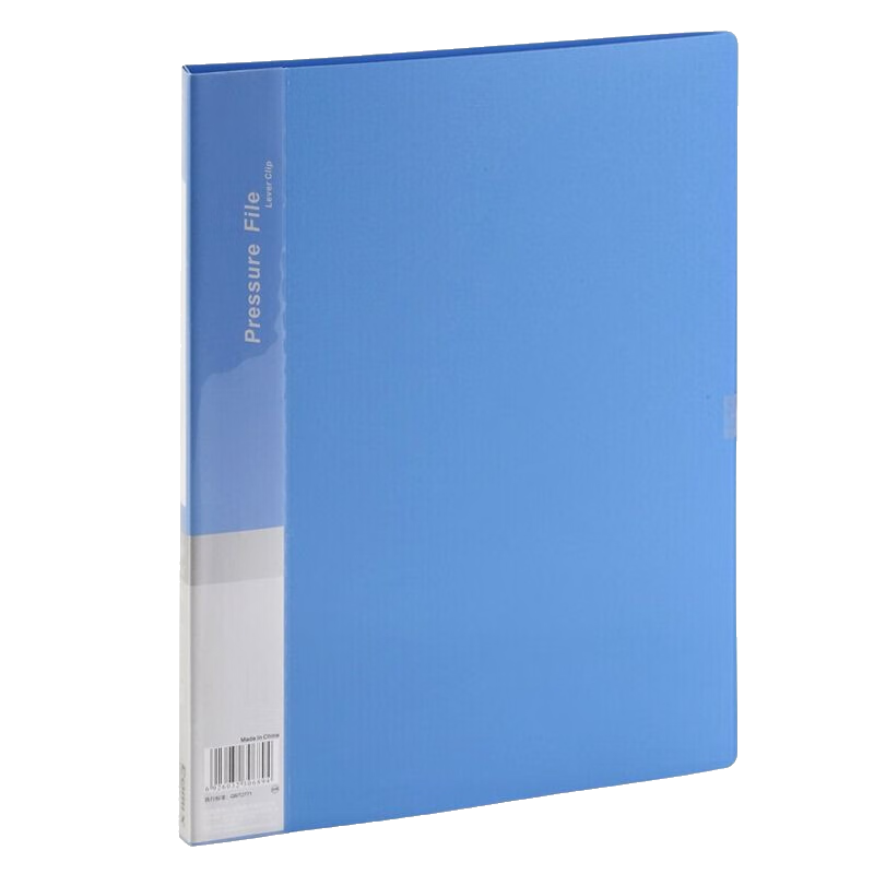 COMIX Single Strong Clip + Insert Pages, A4 File Folder, Document Folder, Blue, AB600A