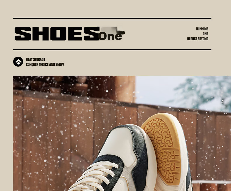 361° Men's Sports Shoes, Autumn And Winter High-Top Fleece-Lined Warm Cotton Shoes, Casual Sneakers for Men, 672146606A-8 20