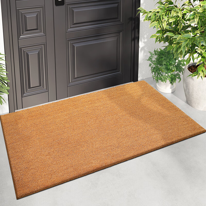Dajiang Natural Coconut Palm Fiber Entrance Mat, Customized High-End Villa Doorway Carpet, 80x120cm