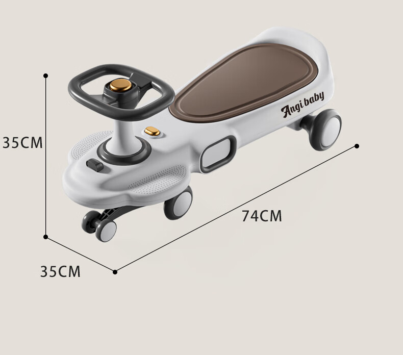ANGI BABY Anti-Rollover Twist Car, Two-Person Children's Scooter, Front Wheel Swivel Children's Gift 19