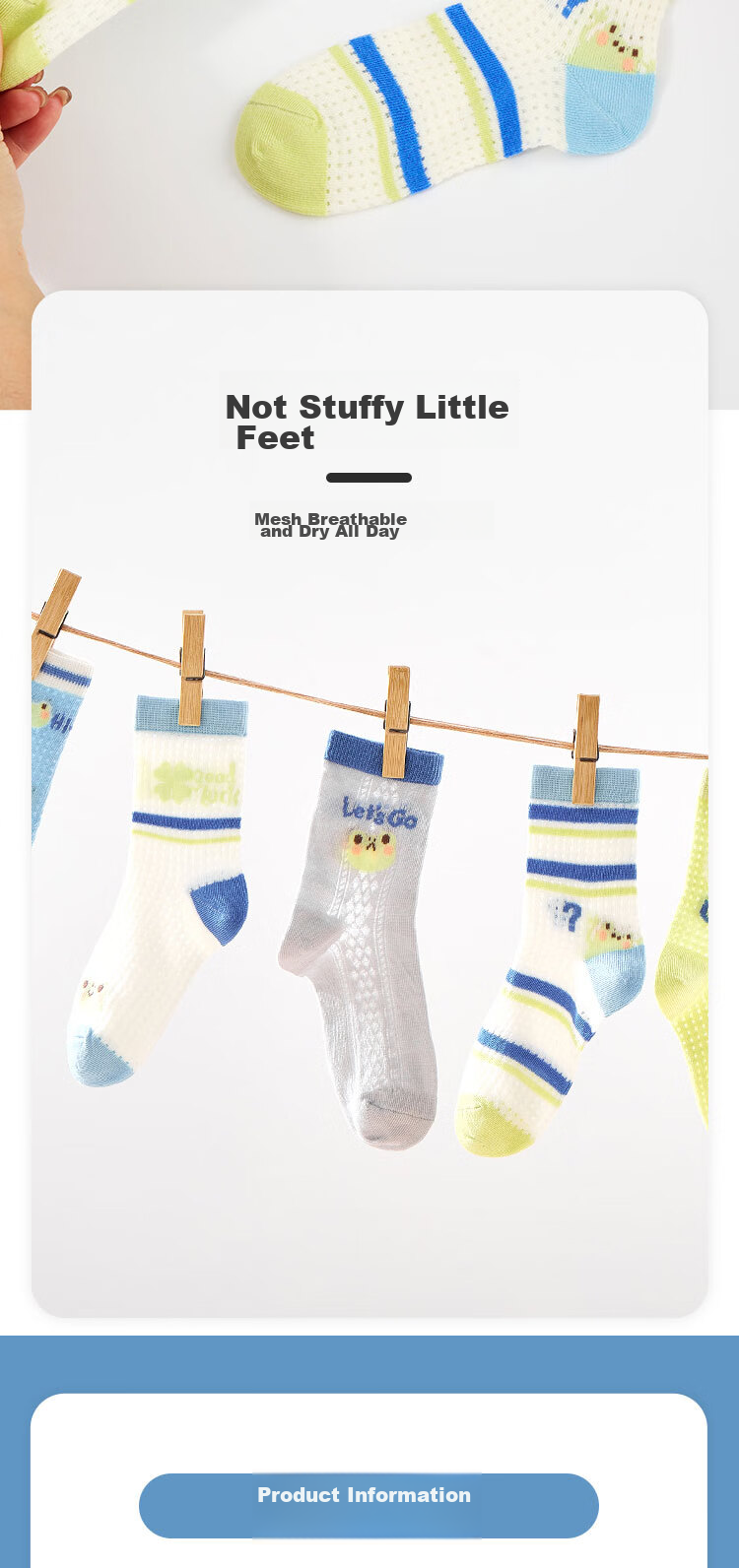 MiiOW Children's Socks for Boys, Summer Thin Breathable Mesh Socks, Boys' Thin Mid-Calf Cotton Casual Socks 7