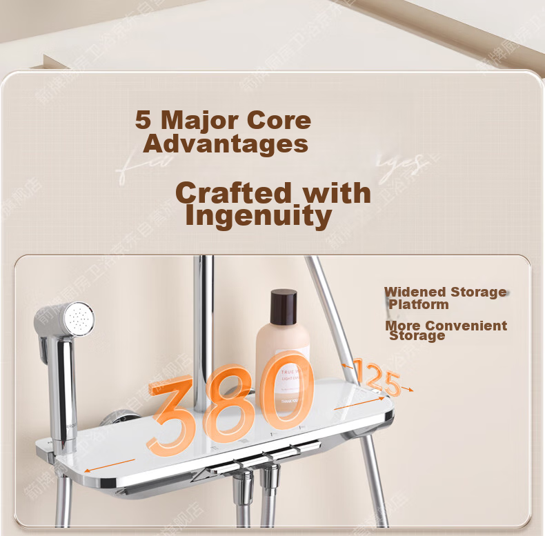 ARROW Shower Head, Independent Water Distribution Piano Key Shower Head, Handheld Spray Gun, High-Pressure Shower Head 2