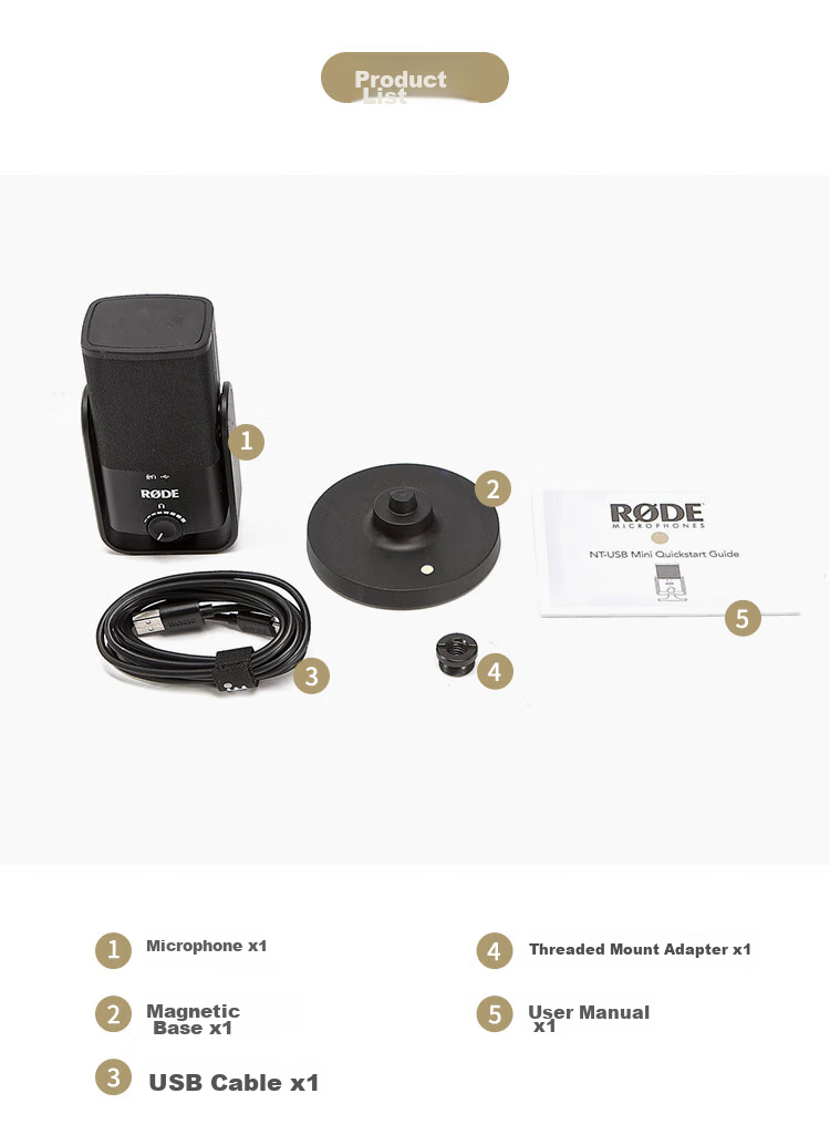 RODE NTUSB MINI Condenser Microphone for Novels, Voice Acting, Studio Recording And Live Streaming Professional Microphone 15
