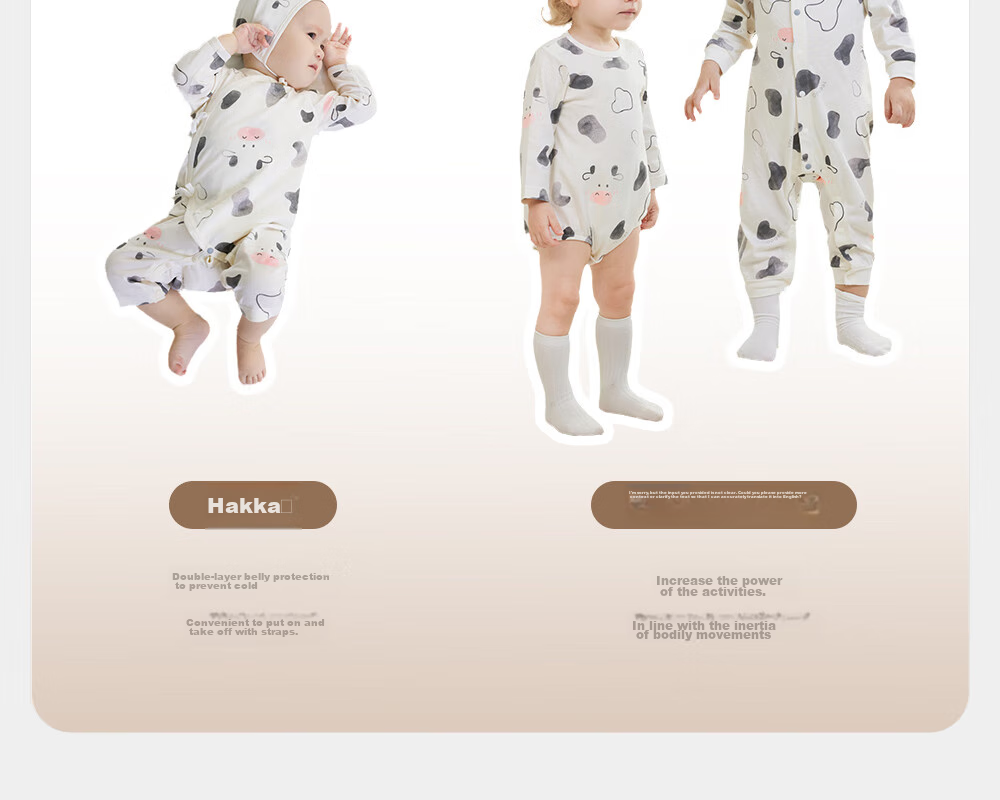 YEEHOO Baby Clothes All-Season Onesie for Boys And Girls, Long-Sleeve Romper, 7A Antibacterial Newborn Clothing 24