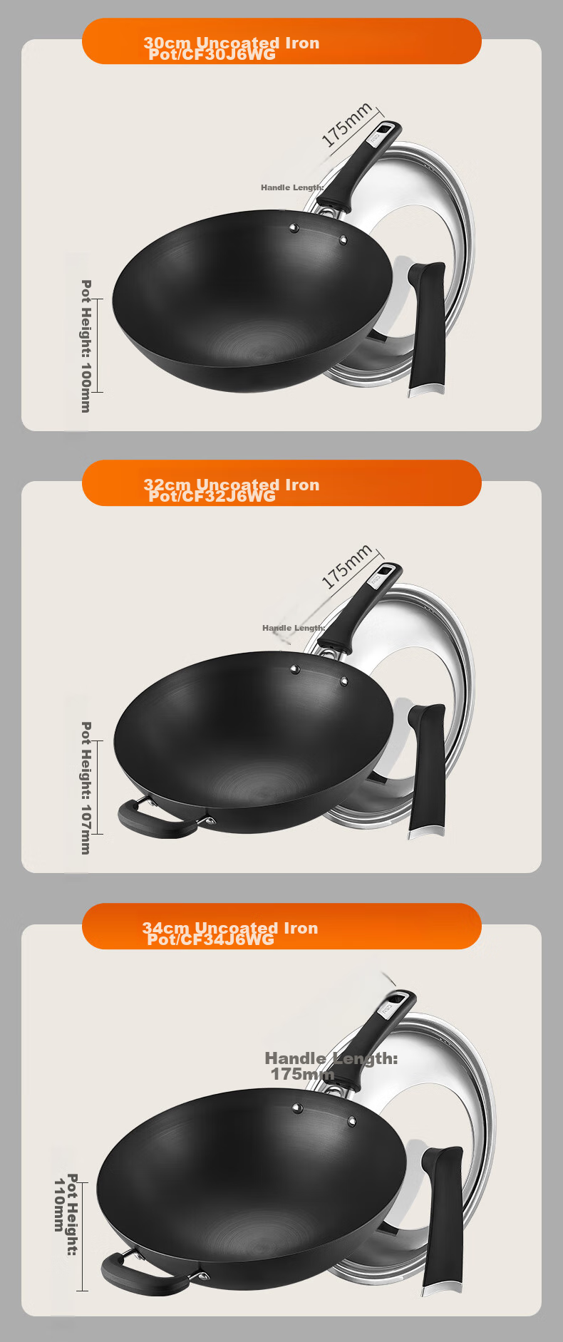 ASD Wok, Dry-Burned for 27 Days without Breaking, Same Model Iron Pan, Uncoated Stir-Fry Pan, Stainless Steel Iron Pan, 30cm, Specially for Gas Stoves 17