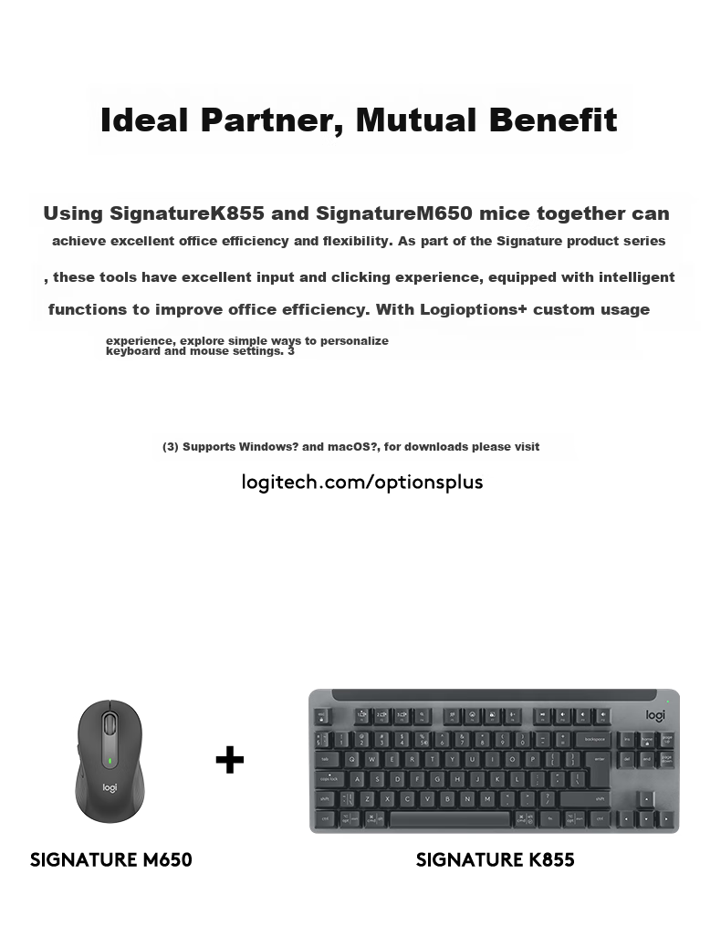 Logitech K855 Wireless Mechanical Keyboard, Premium Series, Wireless Bluetooth Keyboard, Gaming And Office Keyboard, 84 Keys, Black, TTC Red Switches, with Logit Bolt Receiver 7