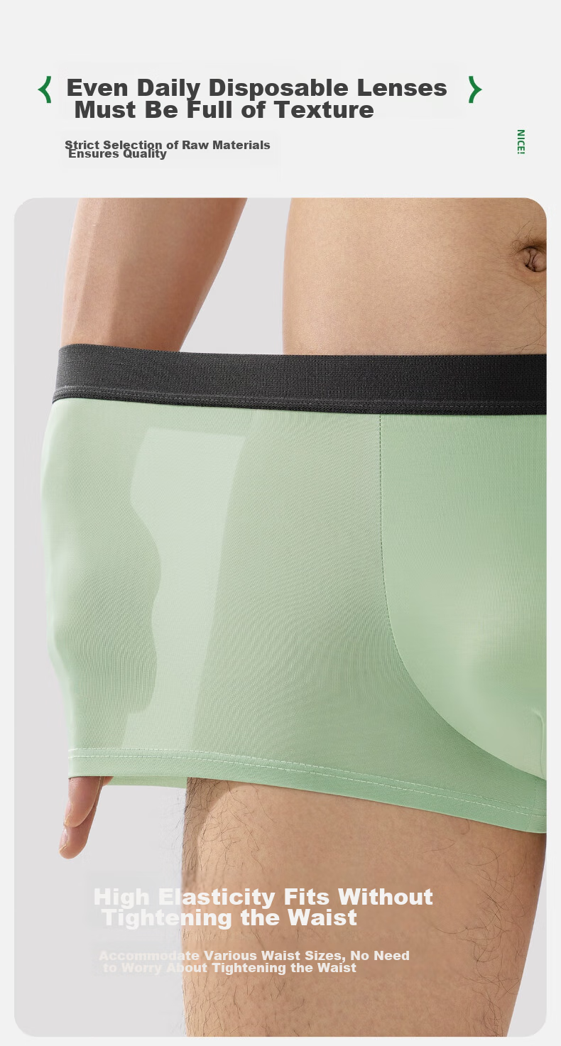 BADIGAO Disposable Men's Ice Silk Antibacterial Boxer Briefs, Large Size, Travel-Friendly, No-Wash, Ready-To for Business Trips And Portable 9