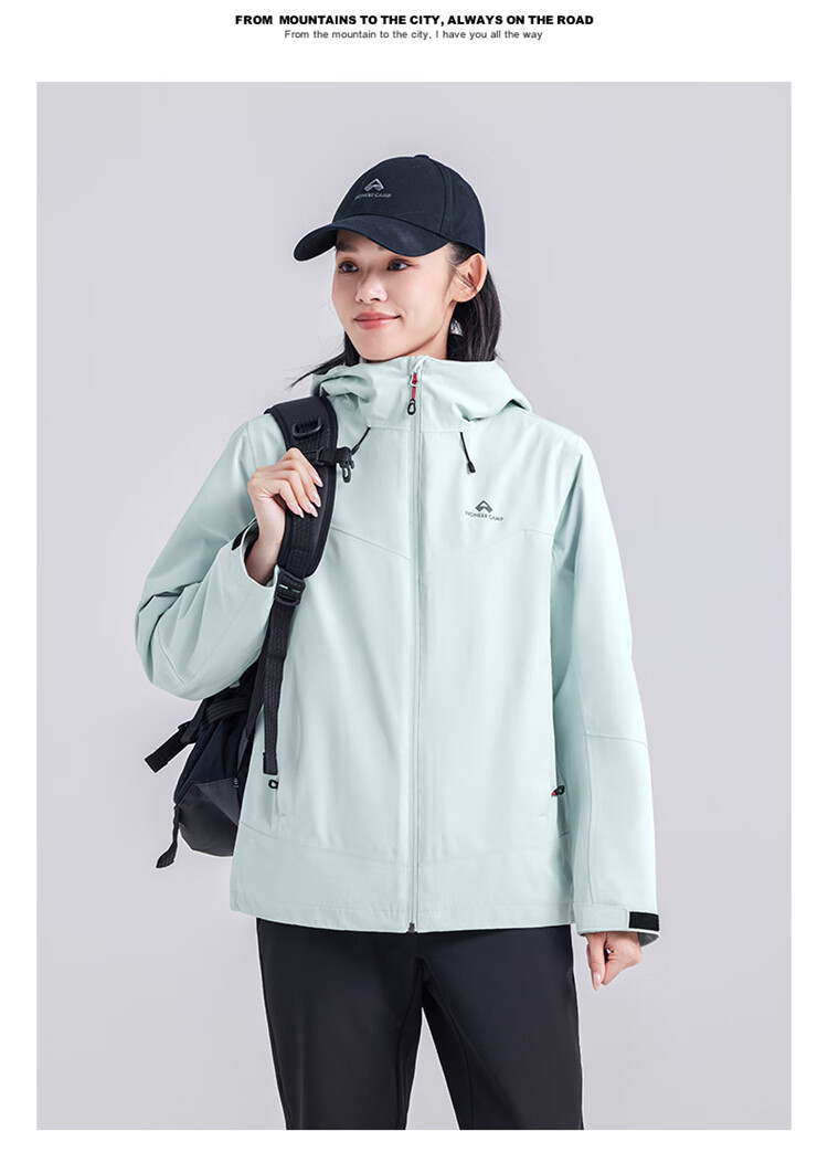 Pioneer Camp Hardshell Jacket for Women, Autumn Outdoor Windproof And Waterproof High Altitude Mountaineering Coat for Men, Commuter Style, Orange-Red, XL 17