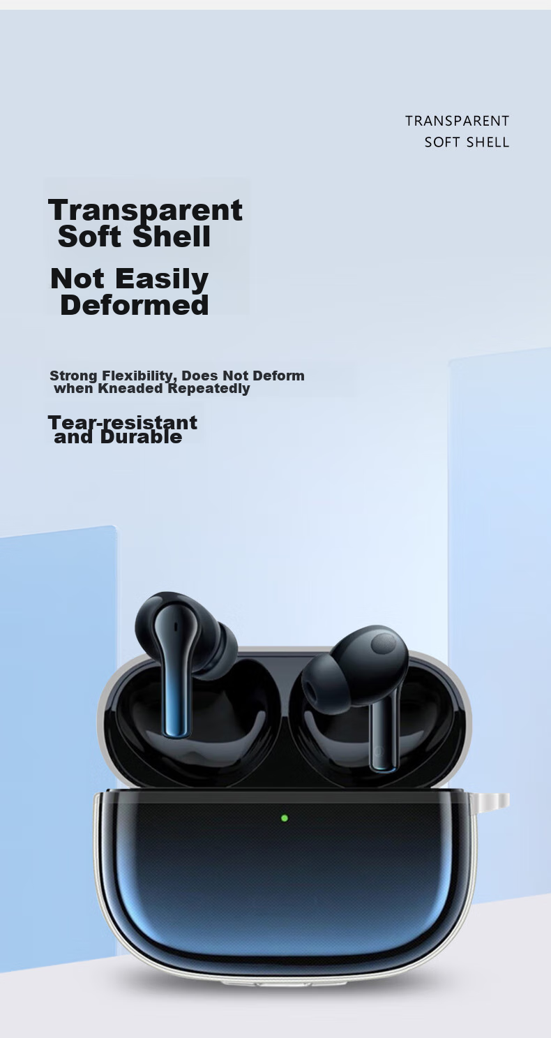 Masentek Bluetooth Charging Case for VIVO TWS 2 & 2e Earphones, IQOO 3/4/5i/pro/3ei/1e/1i/air Soft TPU Transparent Shockproof Protective Cover Accessory 10