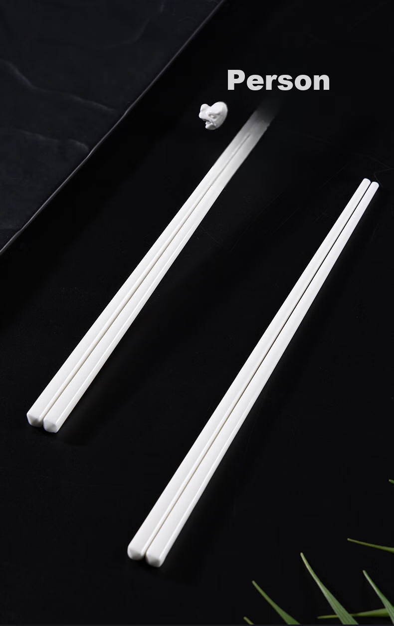 Songfaciqi Ceramic Chopsticks for Home Use, Pure White Chinese Style Gift Box Set, Mold-Resistant, Heat-Resistant, Easy to Clean, Household Chopsticks, 10 Pairs 9