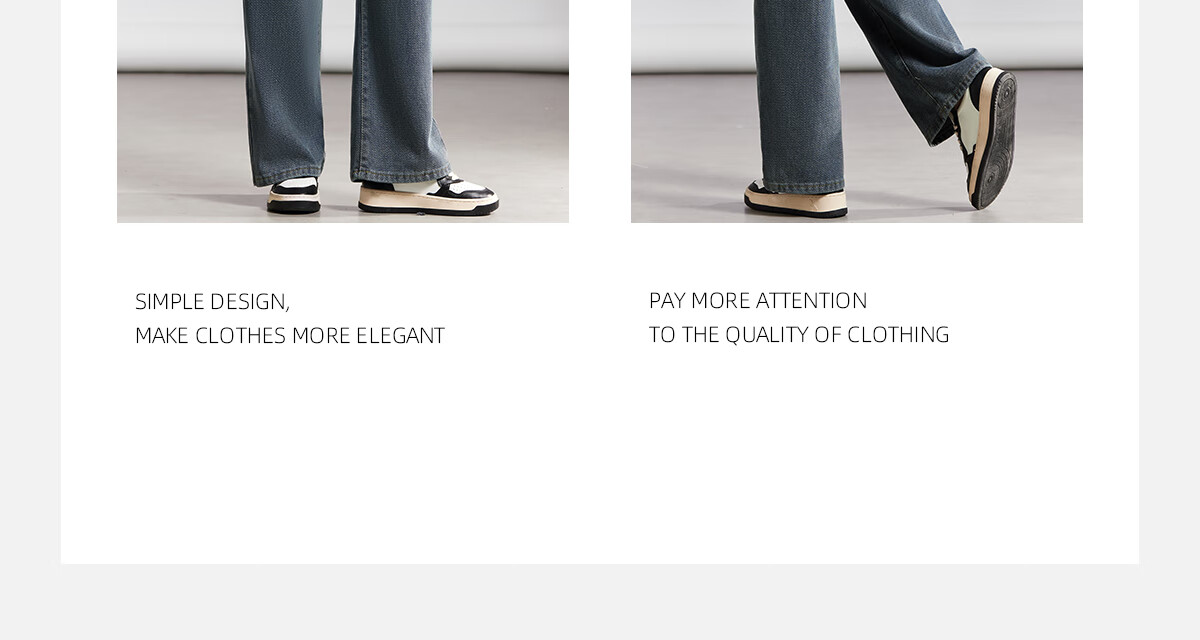 PinCai High-Waisted Jeans for Women, Loose Wide-Leg Pants, Slimming Floor-Length Straight Trousers, Fashionable Versatile Long Pants P13QN1907 7