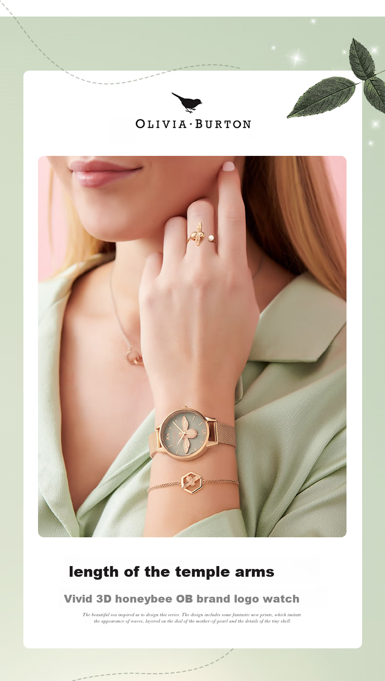 OLIVIA BURTON Women's Watch, Ob Self-Operated Little Bee, European And American Fashion, Birthday And Mid-Autumn Festival Gift for Girlfriend, OB16EX116 3
