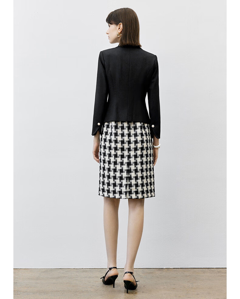 YANYEE Elegant Blazer for Women, Spring 2025, Waist-Cinching Slimming Professional Attire, High-End Formal Wear, Black, M 3