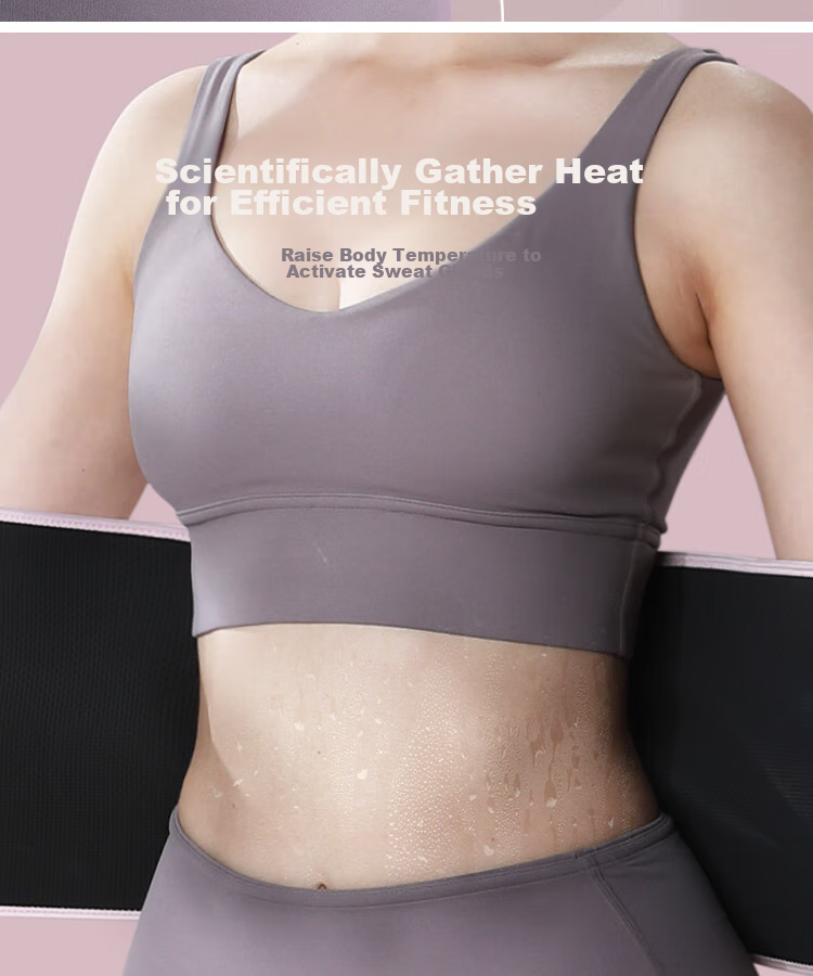 Yottoy Sweat-Inducing Waist Trainer for Women, Fitness Waist Support Belt, Exercise Training Abdominal Shaper, Weight Loss Running Body Shaper, Tummy Control, Cherry Blossom Pink 5