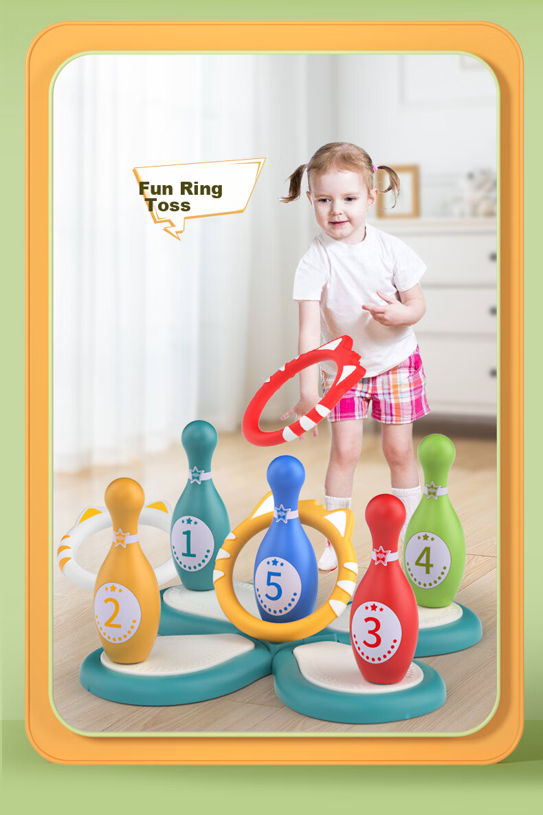 Hongdeng Children's Cartoon Bowling Set Large Size Indoor Sports Early Education Toy for Boys Girls Toddlers Birthday Gift 5