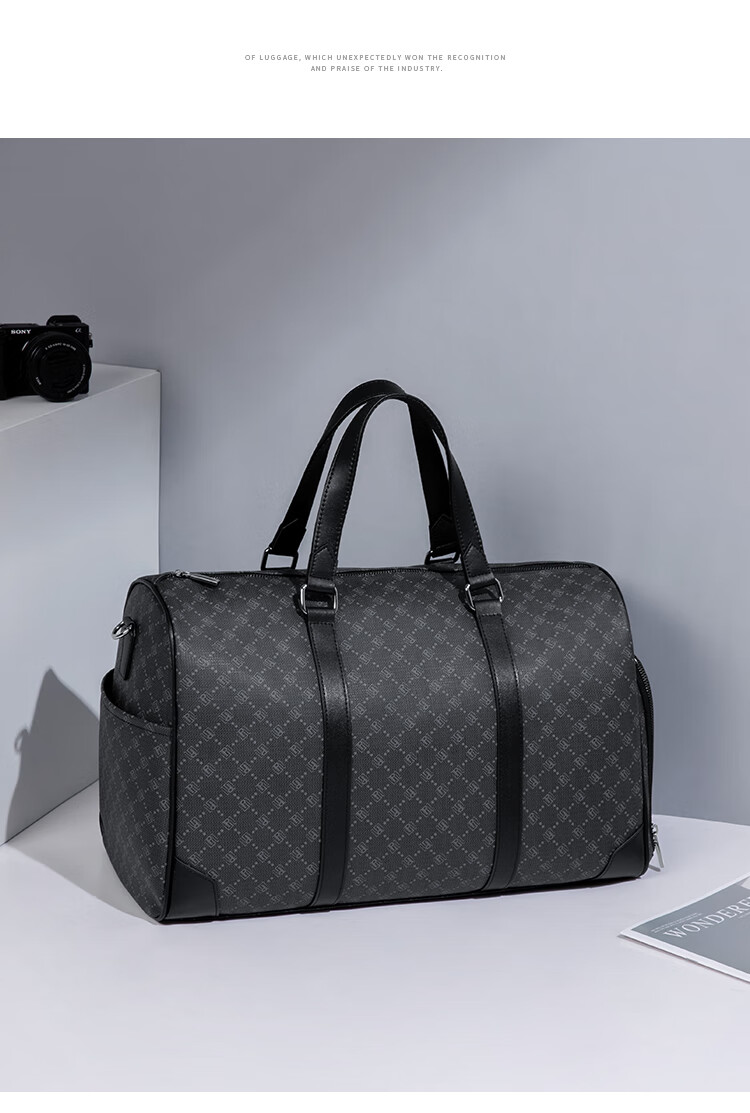 POLO Travel Bag for Men, Business Large Capacity Short-Distance Trip Commuter Luggage Handbag with Separate Shoe Compartment Storage Bag 22