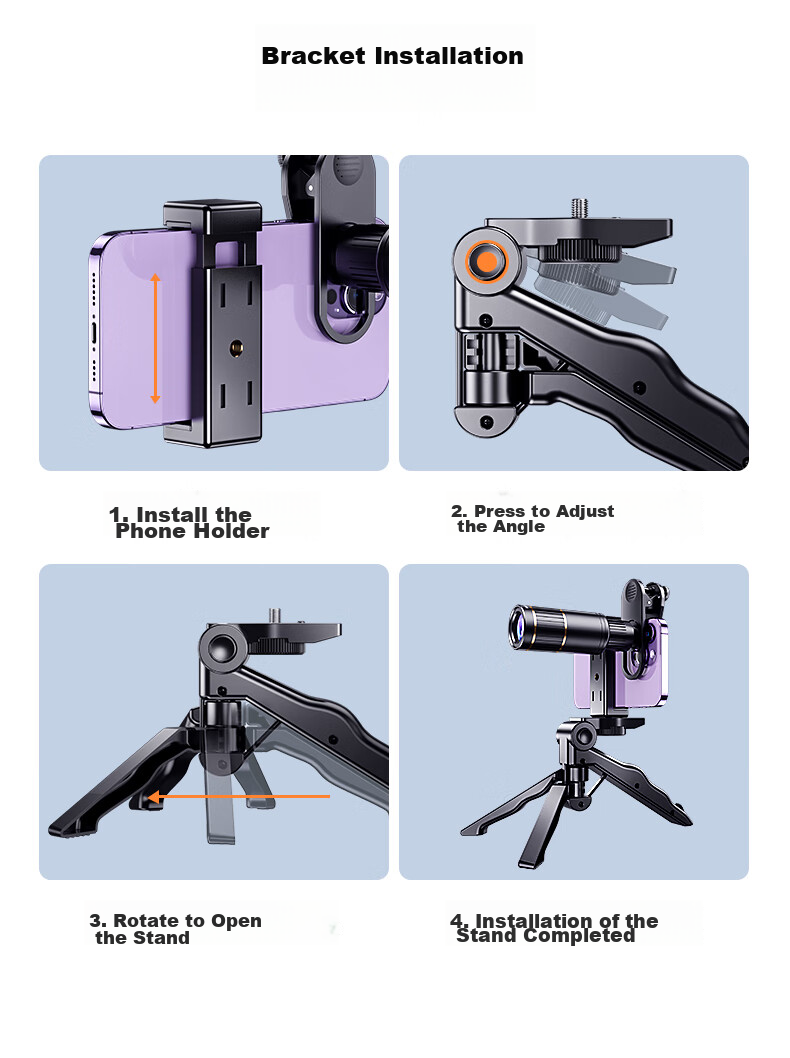 Shuotu Concert Shooting Device, Smartphone Lens Telephoto High-Definition Zoom External Camera, Photo Taking Telescope, Remote Monitoring, Live Streaming, Music Festival Professional Photography, Magnification Zoom 7