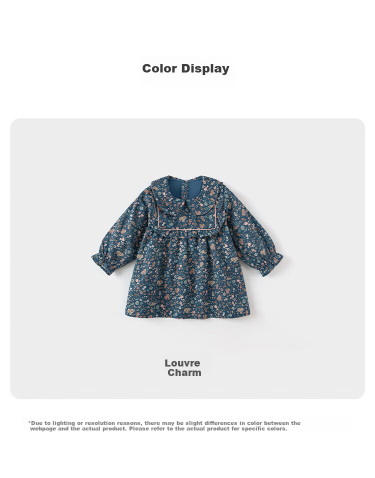 Babylove Girls' Dress, Spring And Autumn Pure Cotton Infant Outdoor Clothing, Stylish Sweet Cute Floral Print Skirt 9