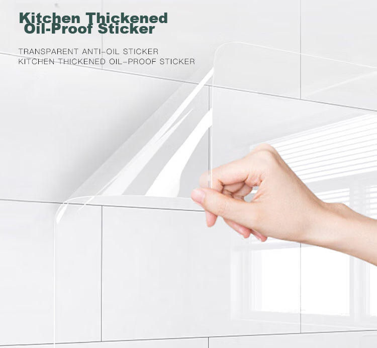 FOOJO Transparent Kitchen Oil-Proof Sticker, Heat-Resistant PET Waterproof And Moisture-Proof Cabinet Protection Film, Cupboard Sticker, 40cm*5 Meters 2