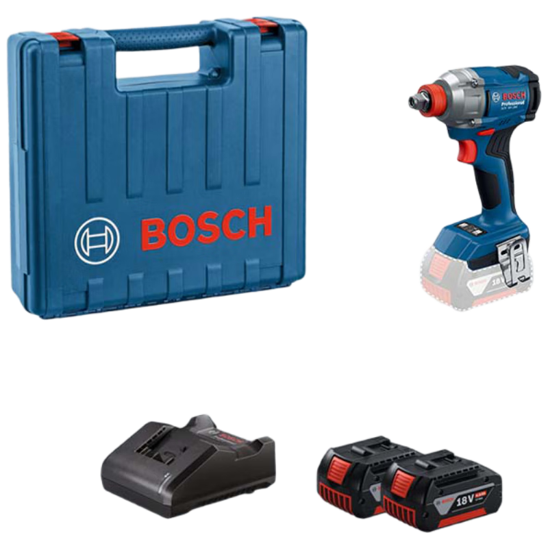 BOSCH Impact Wrench, Electric Screwdriver, GDX 18V-285 High Torque, Large Torque, Two Batteries And One Charger Set
