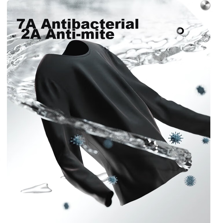 HLA [Chen Zheyuan's Choice] Thermal Underwear for Men, 230g Double-Sided Fleece, Antibacterial Heating Patch, Autumn Top And Bottom Set 20