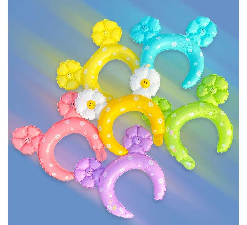 Jingtang Cartoon Balloon Decorations, Sunflower And Daisy Handheld Sticks, Headbands, Hair Accessories, Birthday Party Supplies, Kindergarten Activities, Scene Setup 6