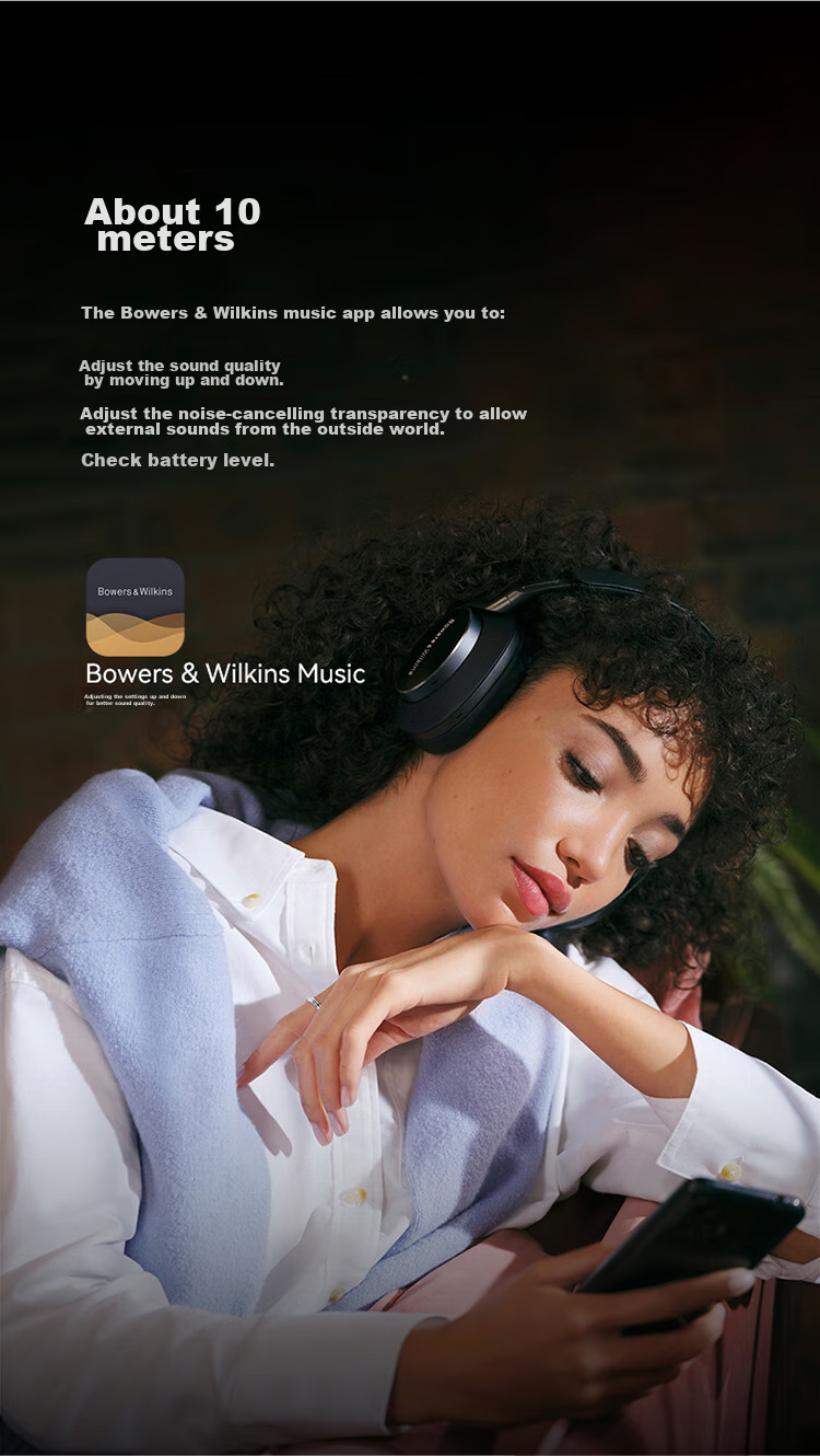 Baohuaweijian Px8 [Price Protection Double 11] Wireless HiFi Over-Ear Bluetooth Headphones, B&W Smart Active Noise Cancellation High-Fidelity Music Headset Gift S2, Sand Brow 9