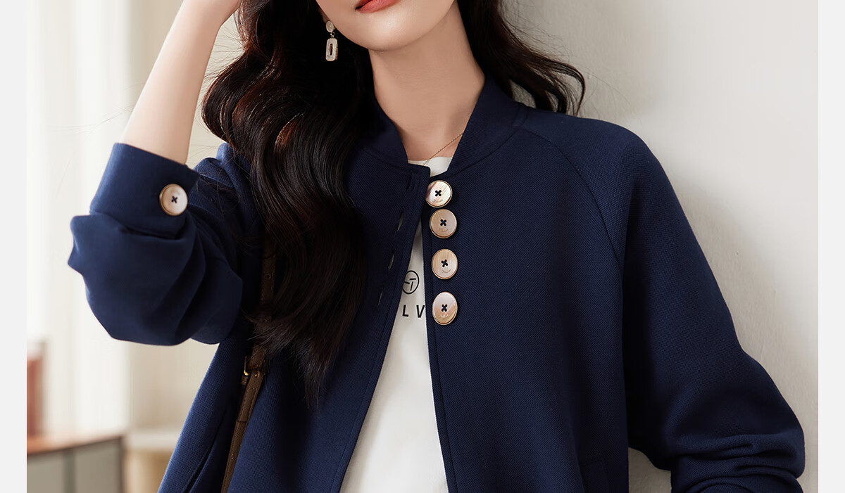 PinCai Casual Jacket for Women, Spring And Autumn Stylish Versatile Short Jacket, Casual Simple Outerwear P143U2014 1