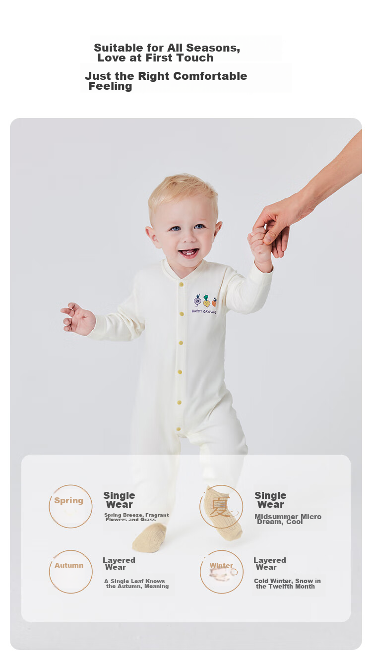 Babylove [Anxinrou] Baby Romper Spring And Autumn Style, Pure Cotton Infant Onesie, Home Wear, Crawling Suit, Long-Sleeve Clothing 8