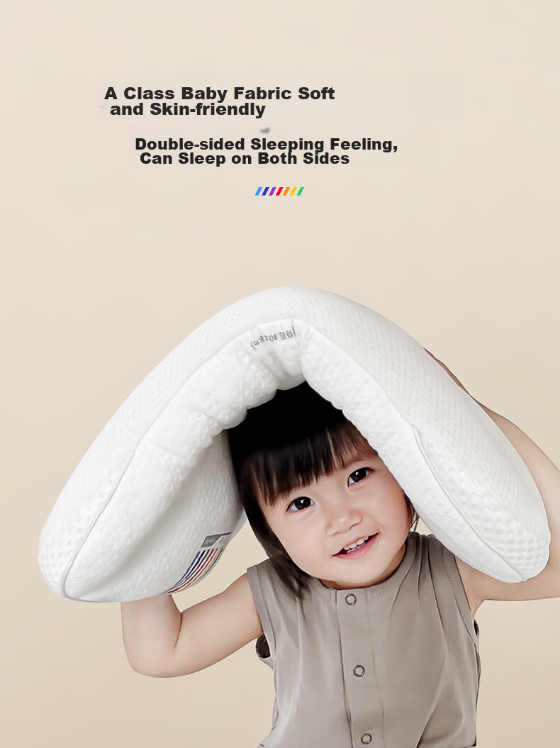 Bebebus Children's Pillow for Ages 1-3, Baby Pillow with Separate Sections for Neck And Spine Protection, Breathable And Washable, Kindergarten Pillow 18