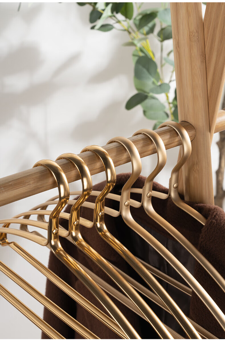 Fanyejia Aluminum Alloy Hangers, 10 High-End Models, Household Clothes Hangers, Seamless Wardrobe Hangers, Anti-Shearing Angle Drying Rack 16