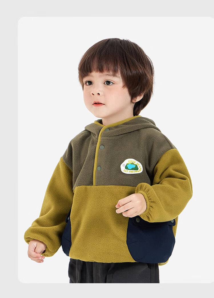 Ciciibear [Fleece-Lined] Boys' Hooded Sweatshirt, Children's Spring And Autumn Warm Jacket, Baby Casual Stylish 2024 New Style 9