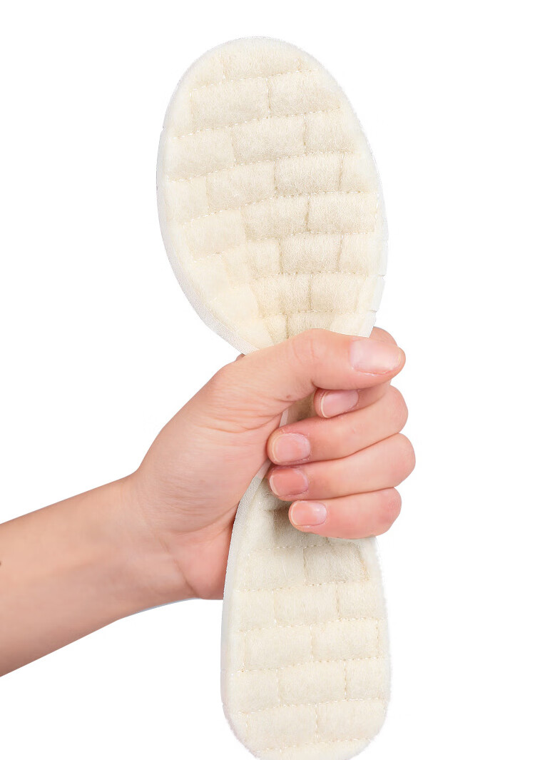 FOOTOPPO Wool Latex Warm Insoles for Men And Women, Winter Fleece-Lined Thick Soft Plush Shoe Inserts for Cold Protection, Autumn And Winter 11