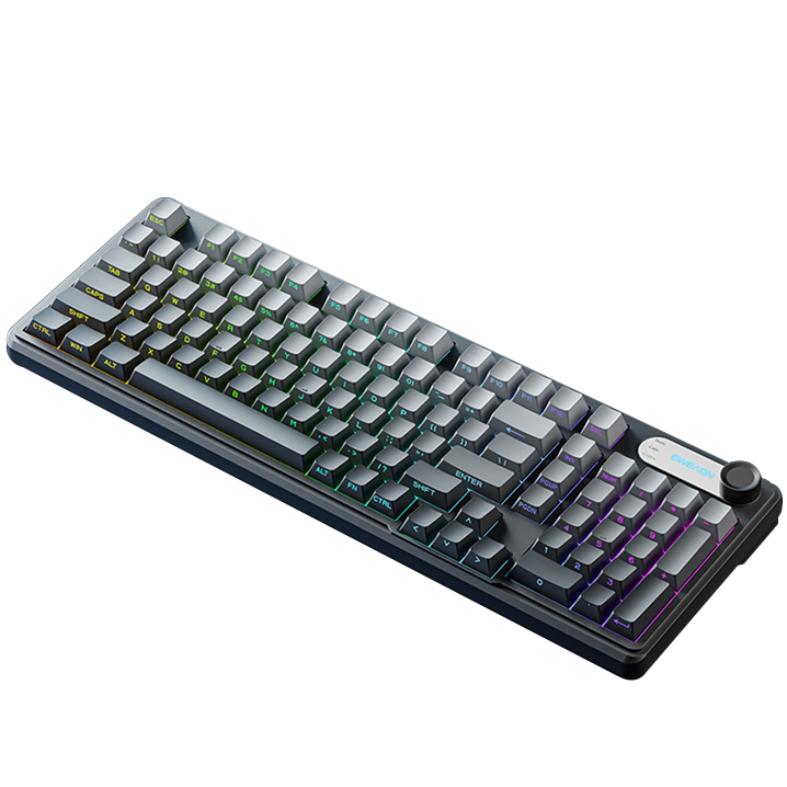 EWEADN V102 Ultra Wireless Keyboard, Bluetooth And Wired Three-Mode with Screen, Mechanical Feel, Silent, Office Film Keyboard, 99 Keys, Side Engraved, Compatible with Computers, Laptops, Tablets, IPad