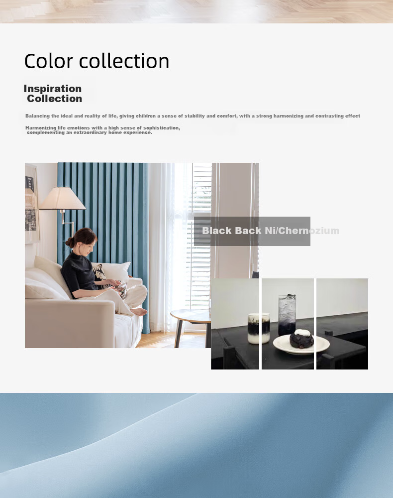 Ali Blackout Curtains, Sunshade Curtains, Ready-Made, No Drilling Required, Soundproof, with Hooks, 2.5*2.4 Meters 2