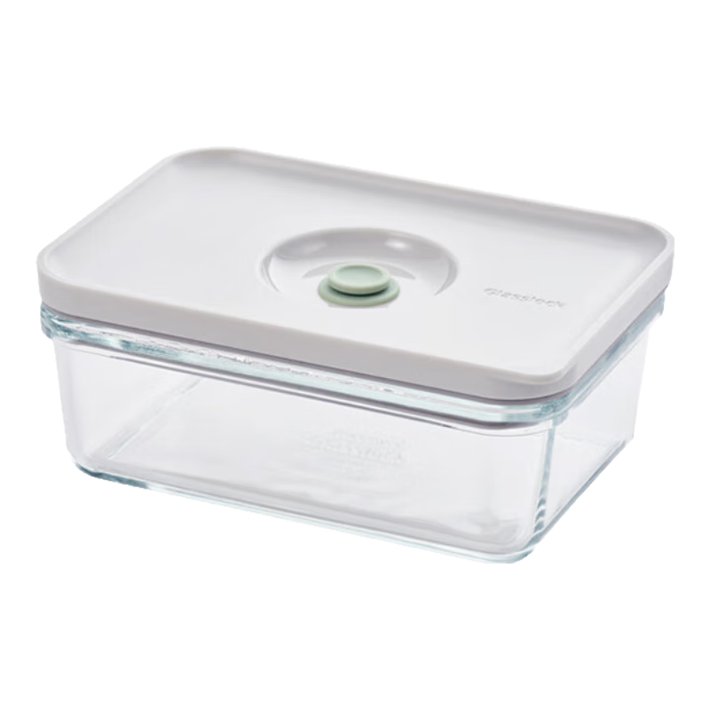 GLASSLOCK Vacuum Storage Container, Large Capacity Food Preservation Box for Home Use, Microwave-Safe Glass Storage Jar, 700ml