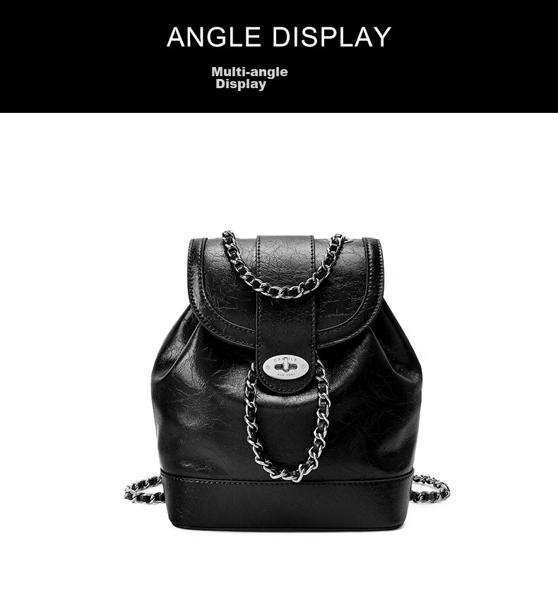 CASSILE Women's Backpack with Chain, Large Capacity Handheld Luxury Backpack, 520 Gift, New Semester Back to School 19