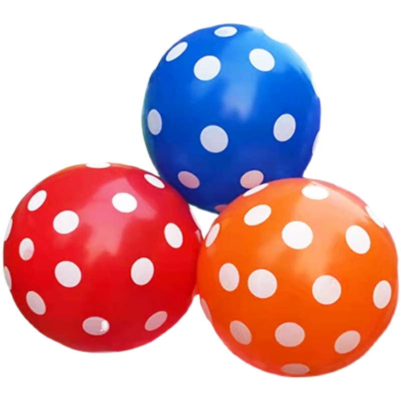 Duomeiyi Balloon Birthday Scene Decoration Balloons, Long Colorful Polka Dot Children's Party Balloons, Atmosphere Setup, 50 Pieces