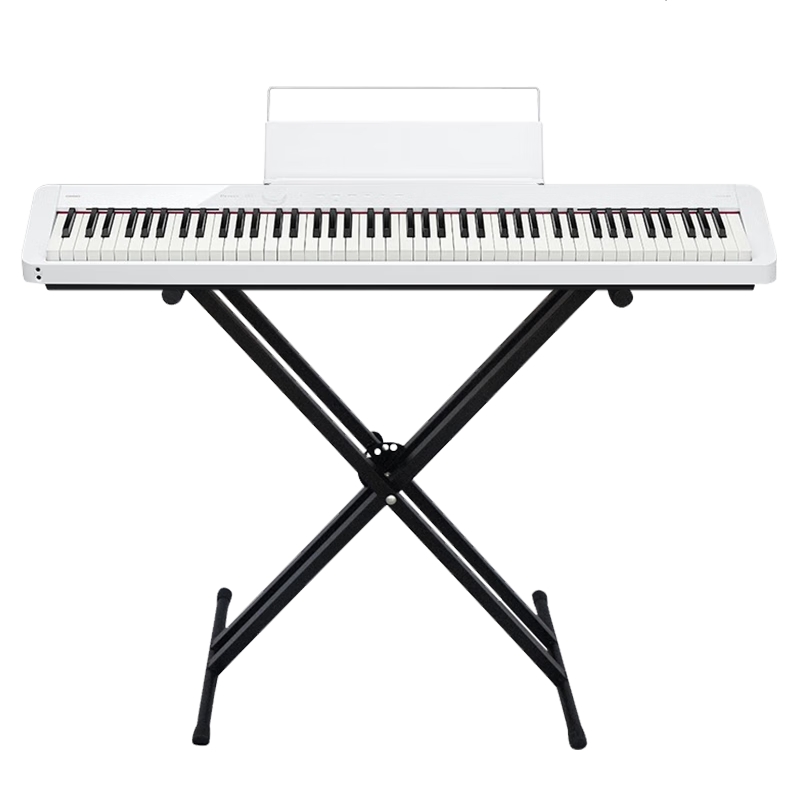 Casio Digital Piano PXS1100, White, Smart Touchscreen, 88 Weighted Keys, Professional Grading, Standalone Unit + Portable X-Stand Model