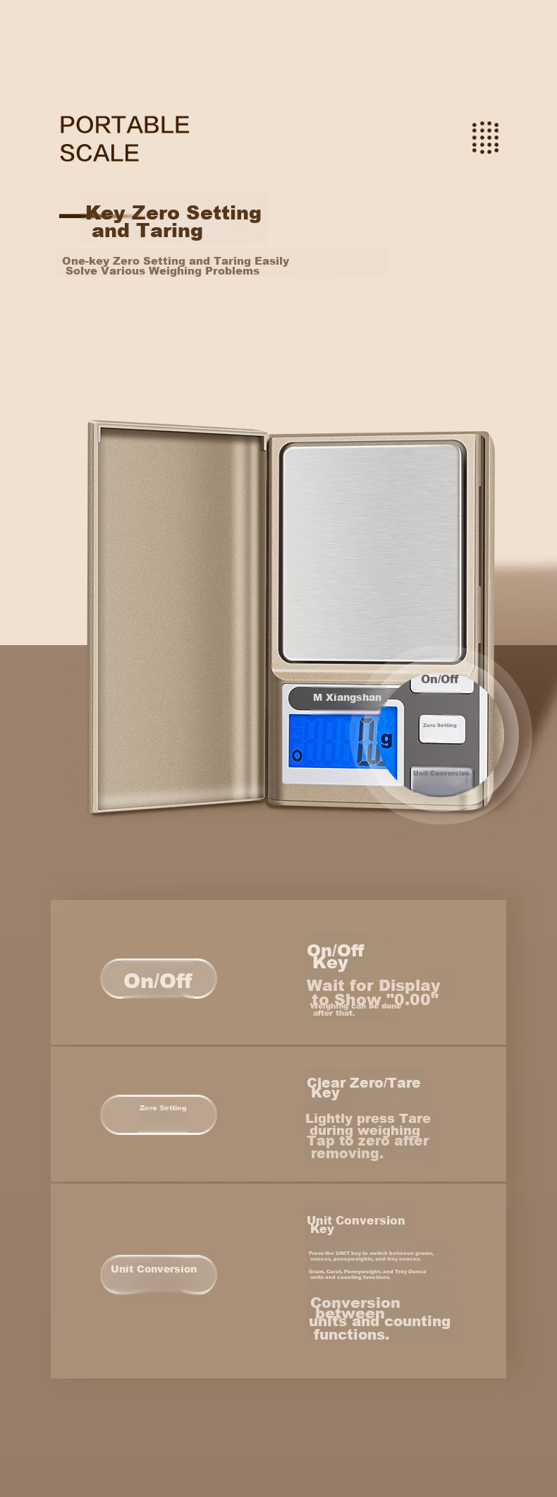 Xiangshan Electronic Scale, Jewelry Scale, Kitchen Scale, High Precision 0.01 Gram Weight Scale, Chinese Medicine Scale, Gold Scale, Mini Pocket Scale, Electronic Scale 10
