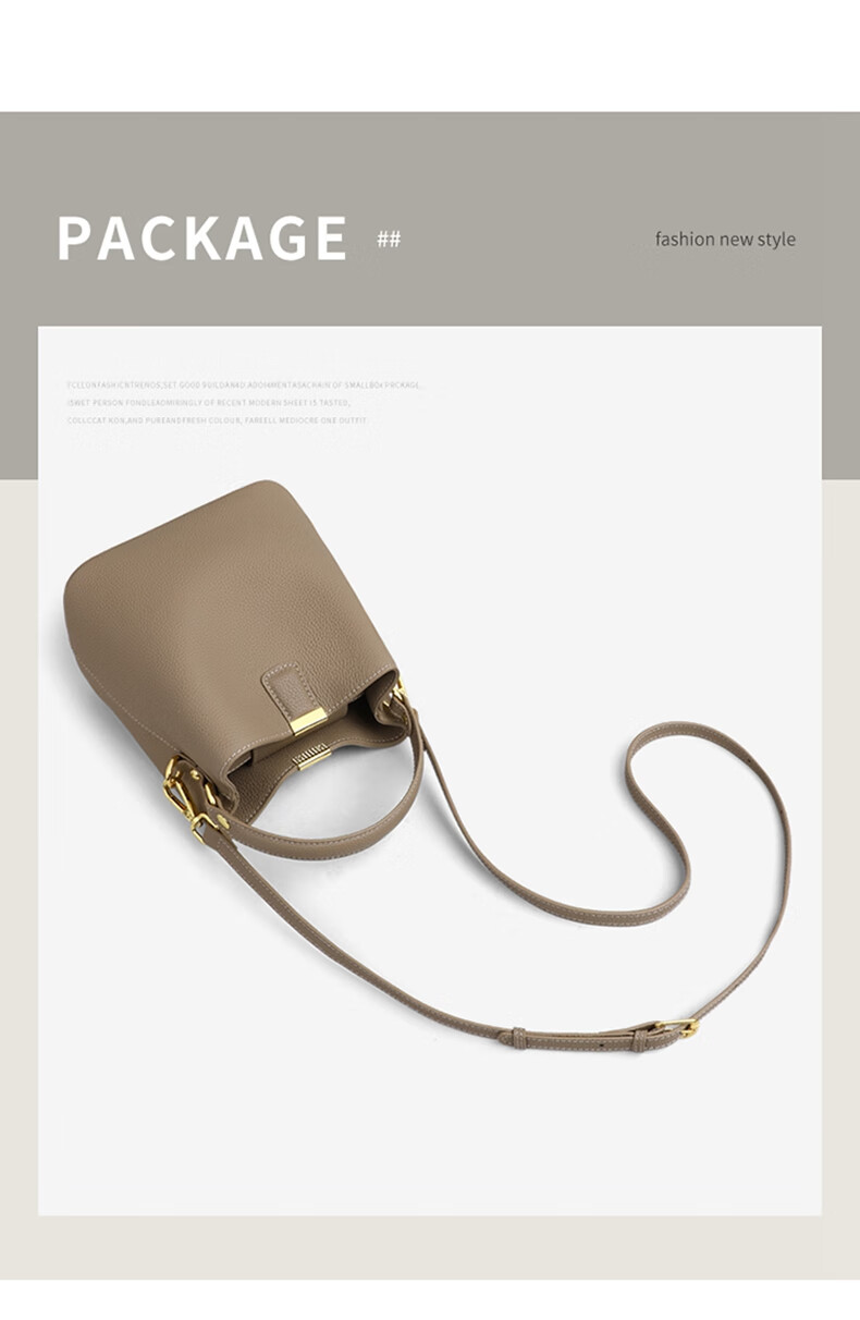 Viney Women's Handbag, Cowhide Bucket Bag, Luxury Crossbody Shoulder Tote Bag, Practical Birthday And Mother's Day Gift for Mom 3