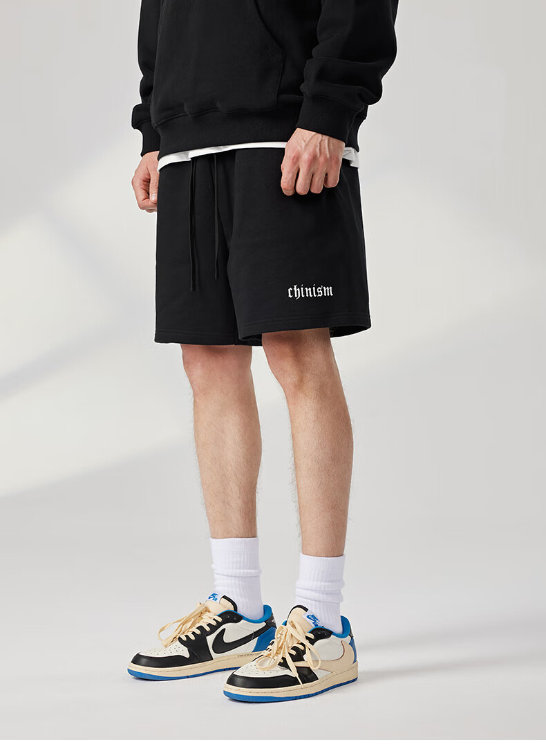 CHINISM Ch Short Pants for Men, Summer Simple Pure Cotton Knit Trendy Casual Sports Shorts, Knee-Length Pants CJ2212Y6037 10
