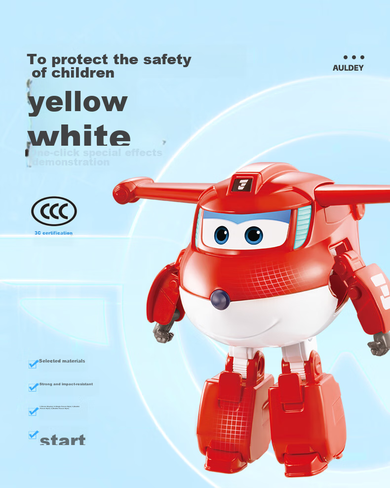 AULDEY Super Wings 19 Ledi New Character Xiao Ai Transforming Robot Backpack Children's Day Gift 18