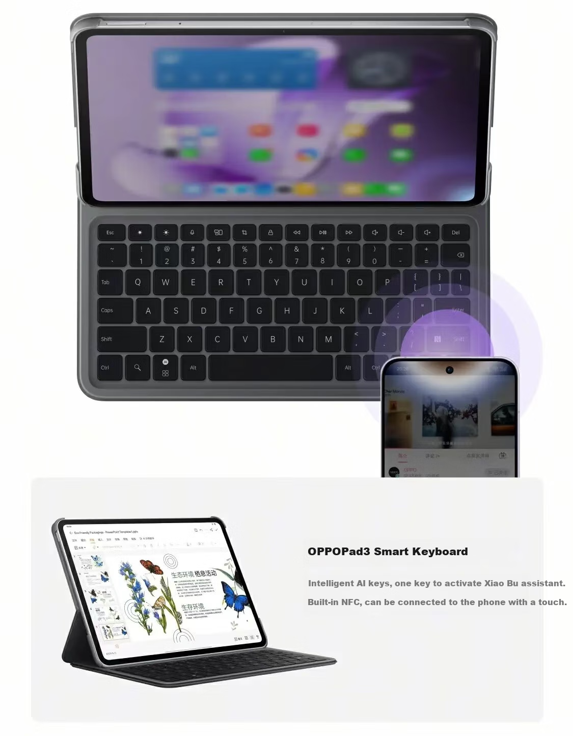 OPPO Pad 3 Soft Light Edition, 256GB, 12GB RAM, Star Track Bright Silver, WIFI Version, OPD2405 [JVMD] 23