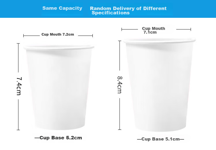 YOUAO Disposable Paper Cups, 1000 Pieces, 200ml Thick Eco-Friendly Cups in Box (10 Packs), Commercial Office Wholesale 10