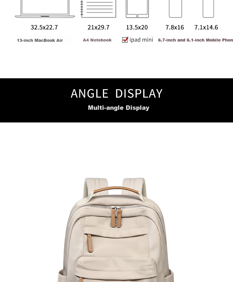 C.BANNER Backpack for Women, Large Capacity, Stylish School Bag, Laptop Bag for High School And College Students, Fashionable Commuter And Travel Backpack, Lightweight 5
