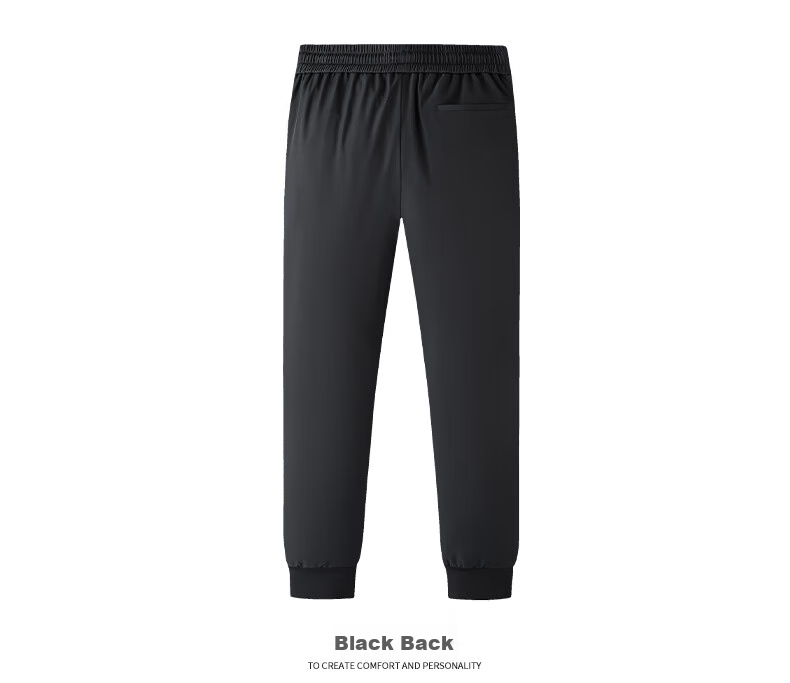 Yalu Men's Winter Thickened Casual Long Pants, Fleece-Lined Trousers, Warm Goose Down Pants with Elastic Cuffs 17