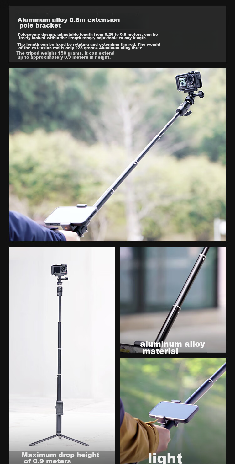 MAXCAM Suitable for DJI Osmo Action 6/5/4/3 Pro Action Camera, Car Nano Adhesive Suction Cup Glass Fixing Car Mount Accessory 23