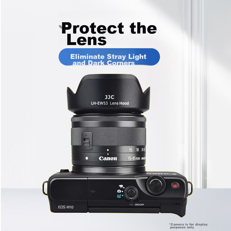 Shilifan Canon Lens Hood Compatible with RF-S 18-45mm Lens Hood, R10/R50 Camera Accessory, EF-M 15-45 Lens Hood for M200, M6 Mark II, M100 6